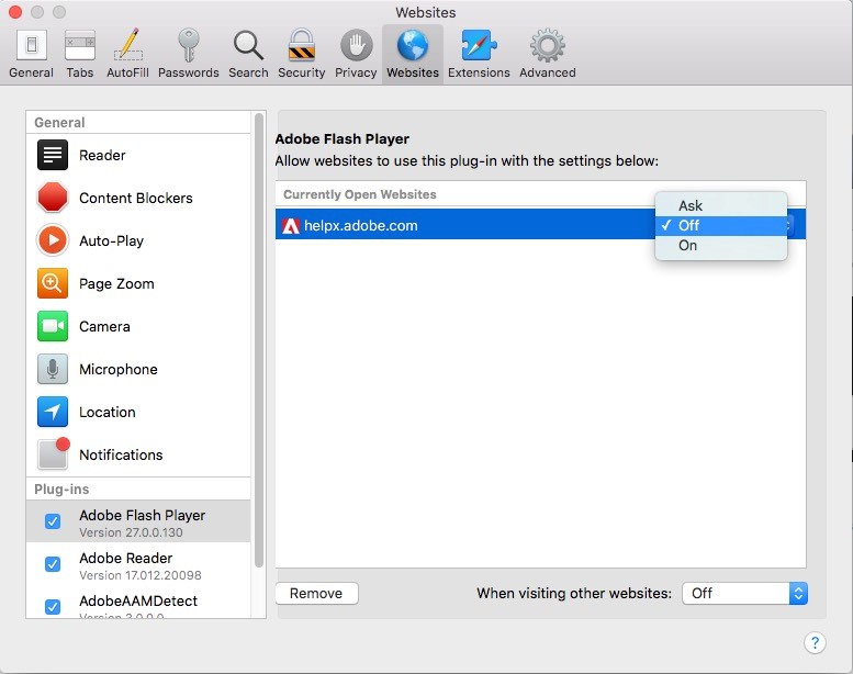 Flash player update mac
